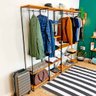 guarda roupas industrial closet modular carvalho e preto 1