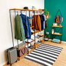 guarda roupas industrial closet modular carvalho e preto 3