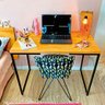 mesa para escritorio 96cm style industrial carvalho e preto 2