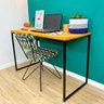 mesa para escritorio 120cm style industrial carvalho e preto 2