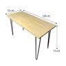 mesa para escritorio 120cm hairpin industrial natural e preto 1