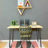 mesa para escritorio 120cm hairpin industrial natural e preto 4