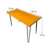mesa para escritorio 120cm hairpin industrial carvalho e preto 2