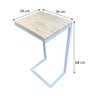 mesa lateral de apoio para sofa style industrial natural e branco 2