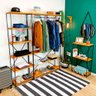 armario arara closet completo modular ample carvalho e preto 1