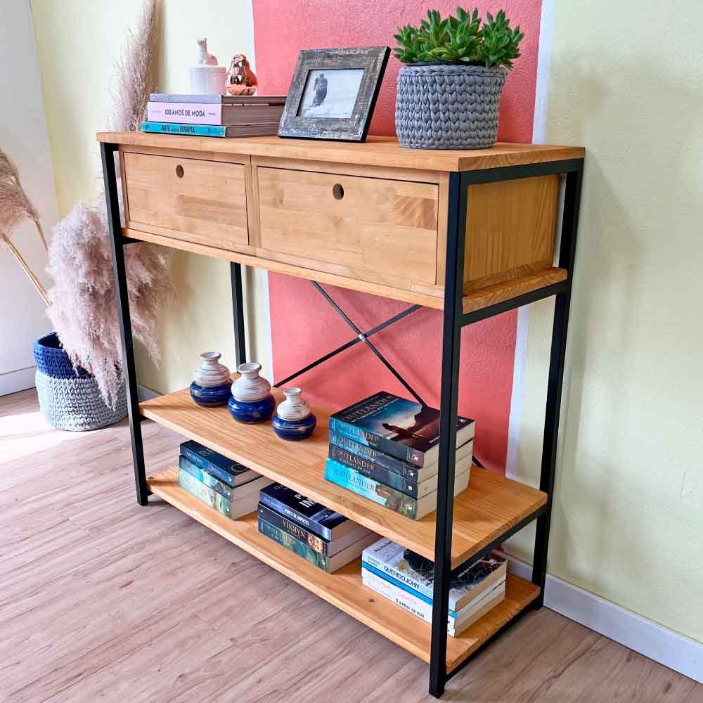 Comprar Aparador de Ferro e Madeira Style Industrial Uno com Gaveta ...