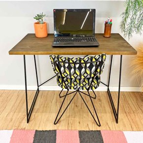 mesa para escritorio de ferro e madeira industrial tabaco e preto 2 web