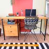 mesa escritorio com prateleiras style industrial nozes e preto 4 web