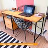 mesa escritorio com prateleiras style industrial nozes e preto 6 web