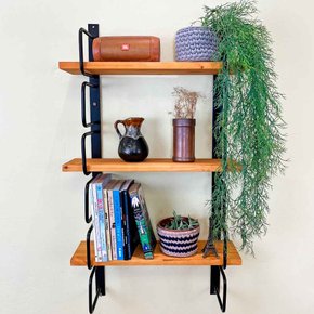 prateleira bracket 3 prateleiras grande de madeira carvalho e preto 1 web