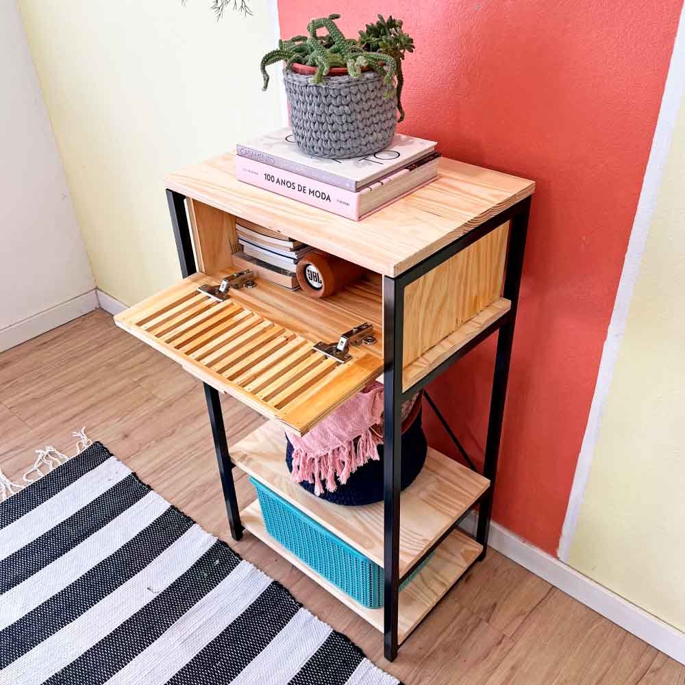 aparador style slim com nicho uno ripado natural e preto4 web