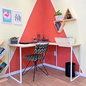 05 mesa de escritorio em l style industrial 120cm natural e branco