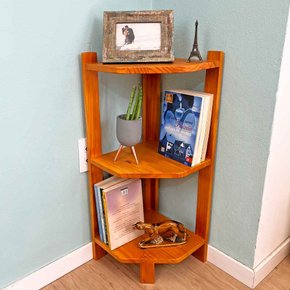 estante de canto para chao de madeira pinus 3 prateleiras linea carvalho 3 web