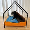 cama casinha pet industrial p com pelucia azul carvalho e preto 3 web