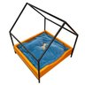 cama casinha pet industrial p com pelucia azul carvalho e preto 4 web