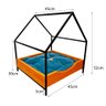 cama casinha pet industrial p com pelucia azul carvalho e preto 7 medida