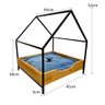 cama casinha pet industrial p com pelucia azul nozes e preto 6 medida