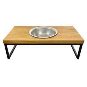 comedouro elevado para pet com 1 vasilha industrial nozes e preto 4