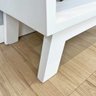 mesa lateral de madeira woods dual prateleira branco