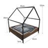 cama casinha pet industrial p com pelucia cinza tabaco e preto2 medida