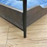 cama casinha pet industrial p com pelucia azul tabaco e preto 4