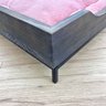 cama baixa pet industrial p com pelucia rosa tabaco e preto