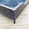 cama baixa pet industrial p com pelucia cinza tabaco e preto 3