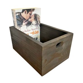 caixotinho multiuso pequeno de madeira pinus tabaco