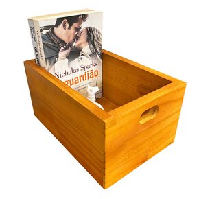 caixotinho multiuso pequeno de madeira pinus carvalho 4