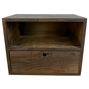 nicho dual de madeira com 1 prateleira e 1 gaveta tabaco 4