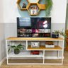 rack de tv style industrial de ferro e madeira nozes e branco7