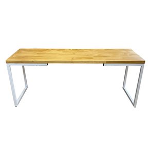 banco style de ferro e madeira 110cm industrial nozes e branco3