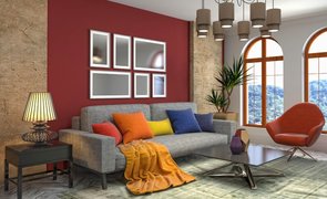 sala de casa com vários itens de decoração