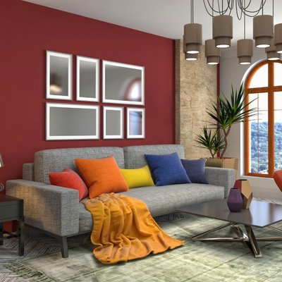sala de casa com vários itens de decoração
