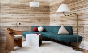 mobília de sala com estilo contemporâneo