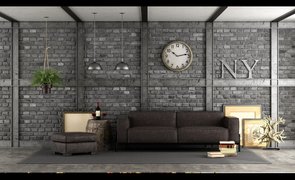 casa com decoração industrial