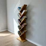 12 estante de madeira para livros tree alta nozes