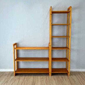 09 cantinho estante e aparador de madeira pinus linea carvalho