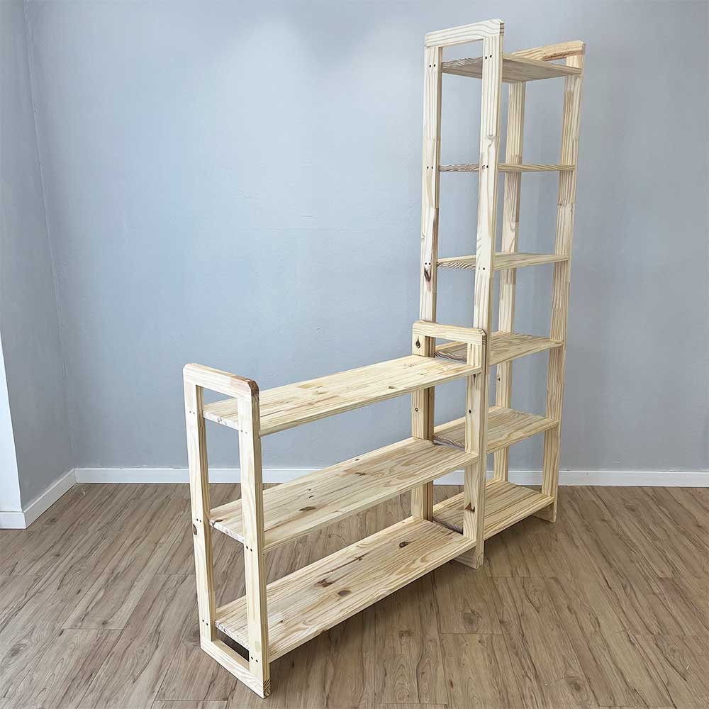 cantinho estante e aparador de madeira pinus linea natura2