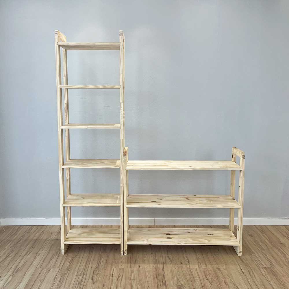 cantinho estante e aparador de madeira pinus linea natura3