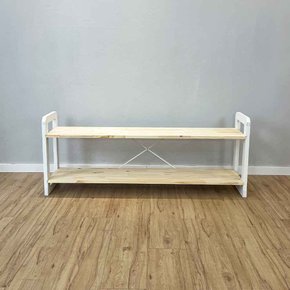 rack de tv de madeira pinus linea natural e branco8
