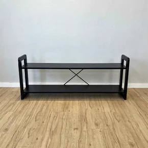 rack de tv de madeira pinus linea preto7