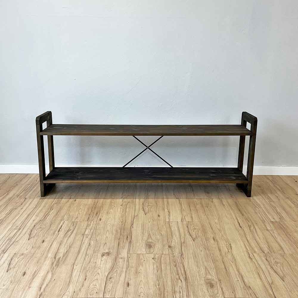 04 rack de tv de madeira pinus linea tabaco