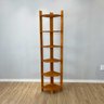 Estante de Canto para Chão de Madeira Pinus 6 Prateleiras Linea Carvalho