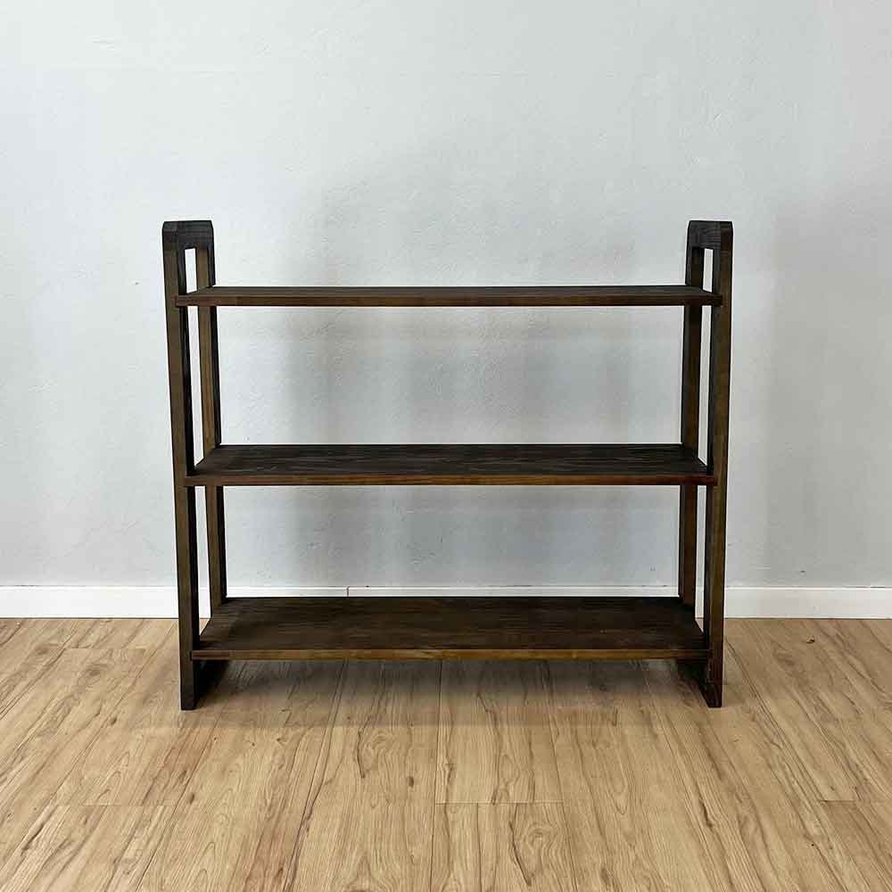 08 aparador de madeira pinus linea de 3 prateleiras ample tabaco