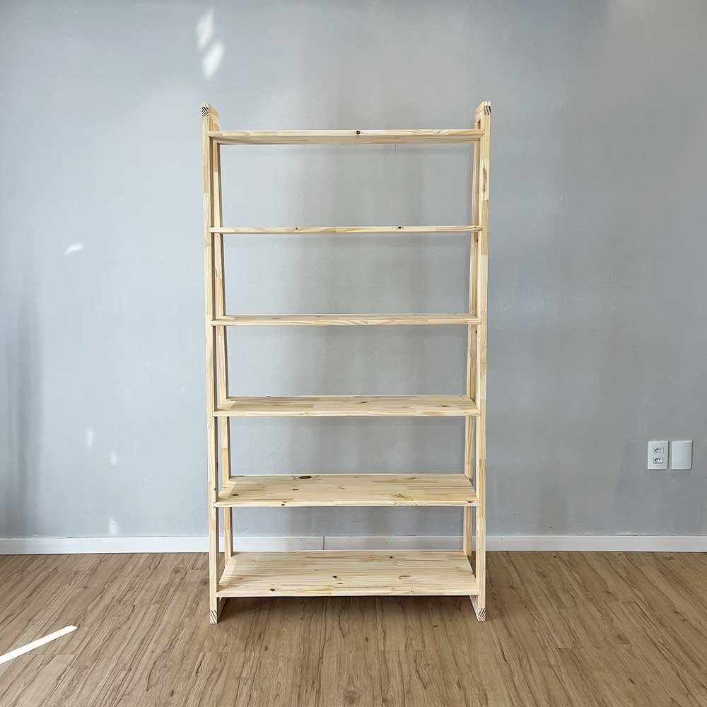 estante a 6 prateleiras de madeira pinus linea ample natural2