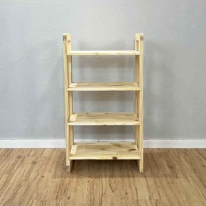 12 aparador de madeira pinus linea de 4 prateleiras slim natural