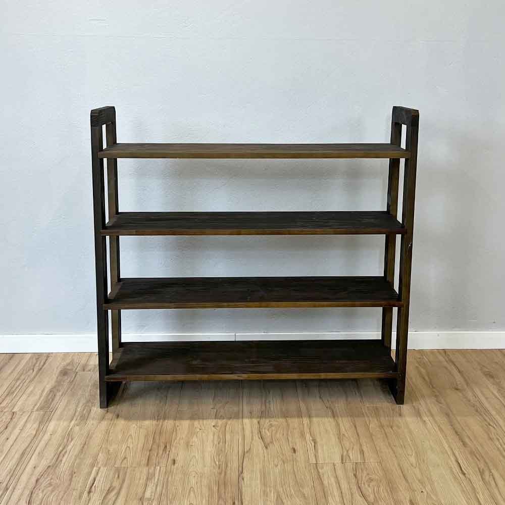 aparador de madeira pinus linea de 4 prateleiras ample tabaco6