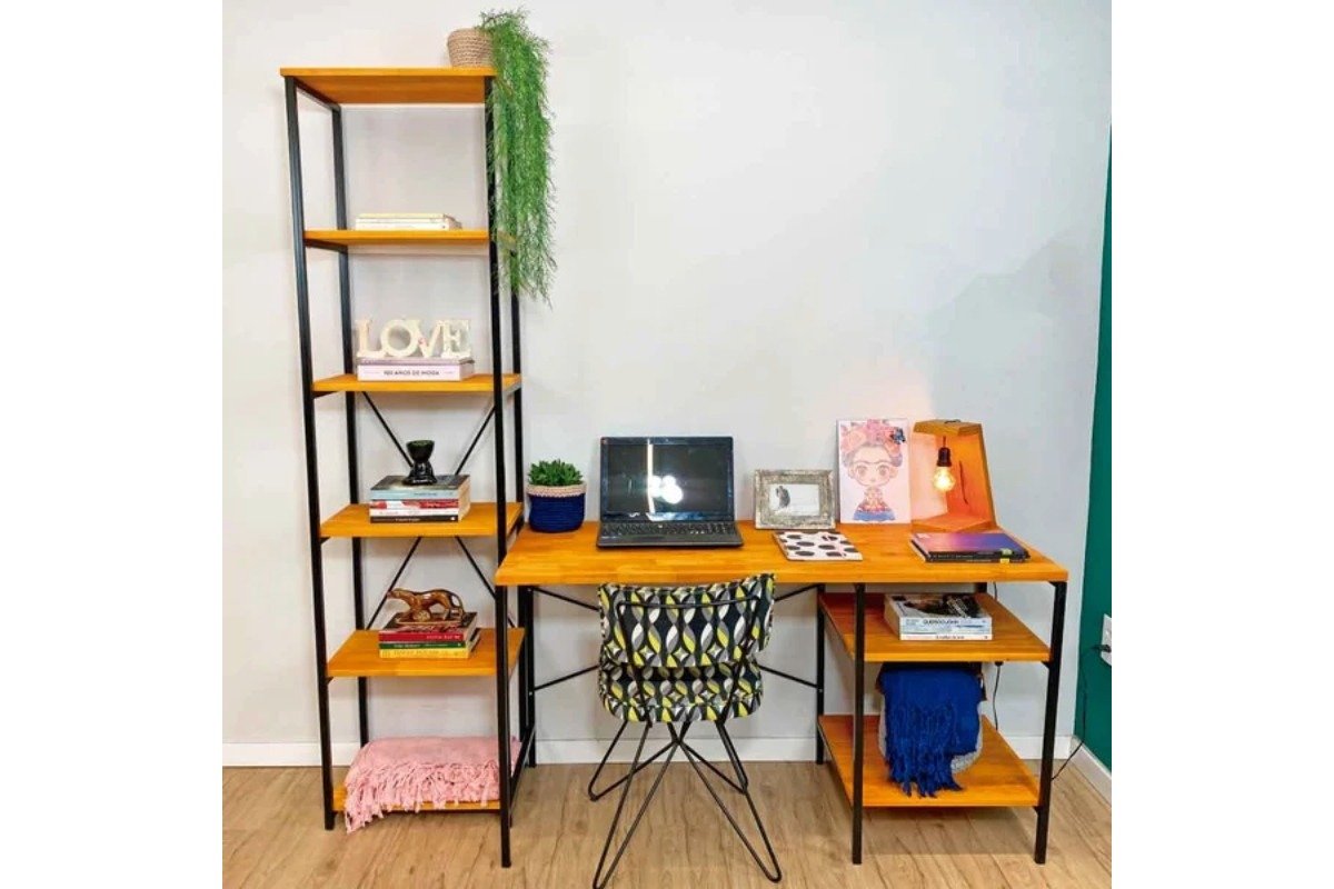 escrivaninha com estante