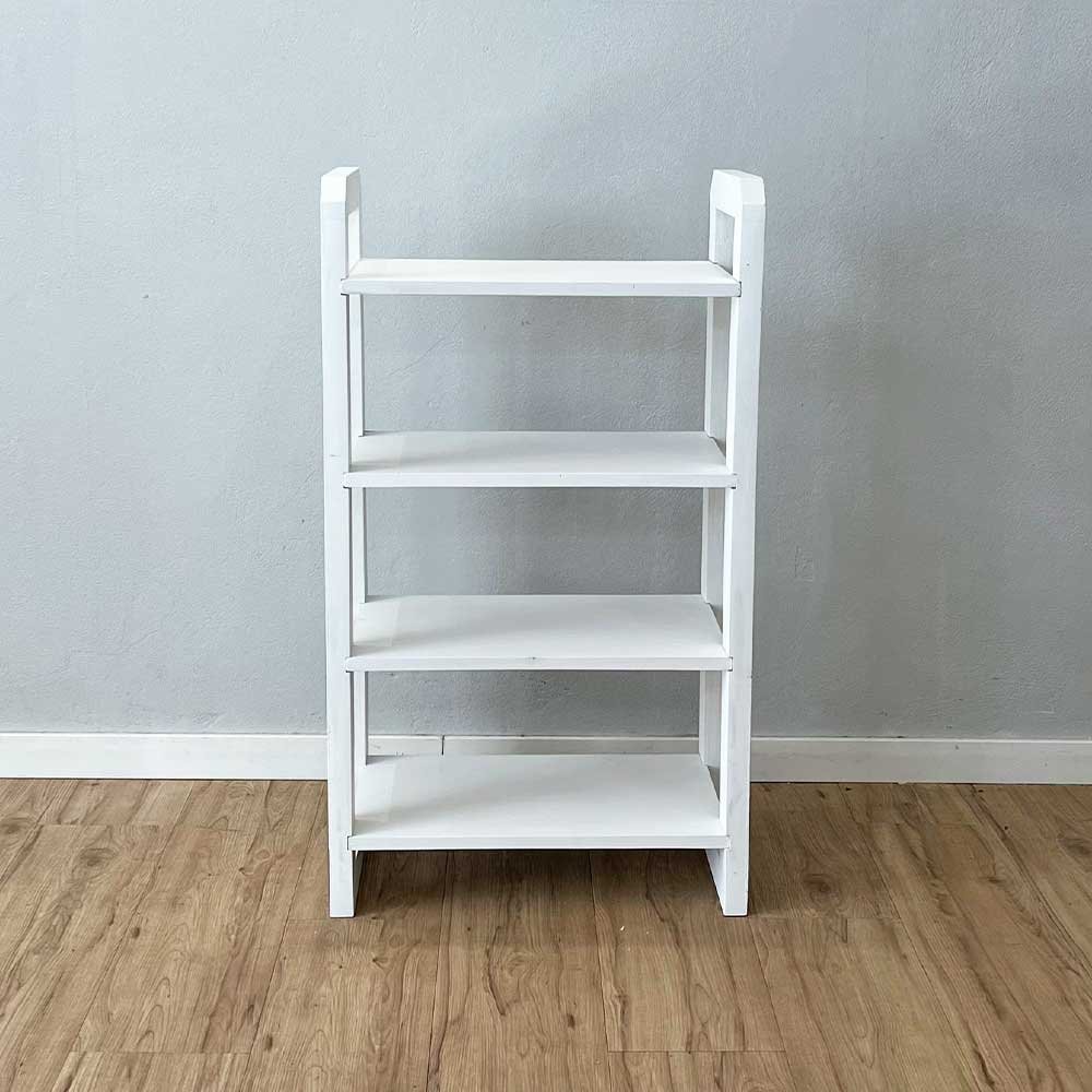 aparador de madeira pinus linea de 4 prateleiras slim branco5